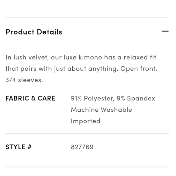 Ann Taylor Black Velvet Kimono - Picture 6 of 16